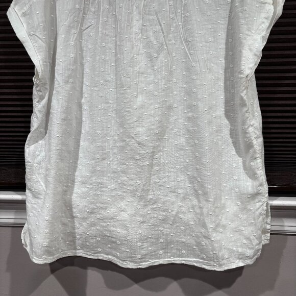 Old Navy Women's Slub-Knit Textured Top White Sz: L - Picture 9 of 11